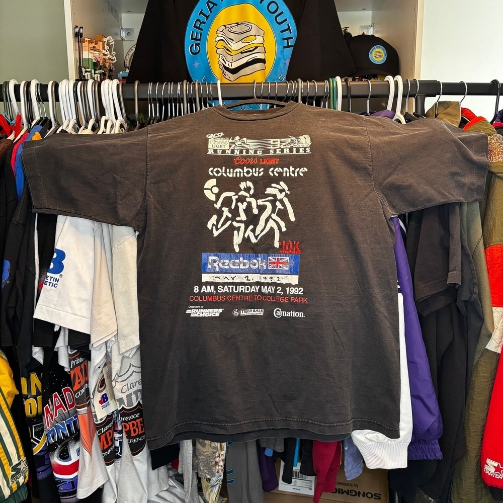 Vintage 1992 Reebok Running Series Coors Light T Shirt XL Single Stitch USA